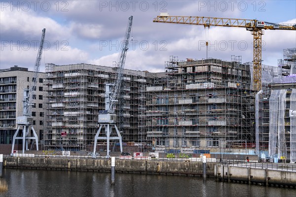 New residential building at Bakenhafen, residential building, Hafencity Hamburg, new district on the Elbe, on the site of the former free port, residential units for 14, 000 people, 3, 000 hotel beds, 45, 000 jobs, Hamburg, Germany, to be built here by the 2030s, Europe