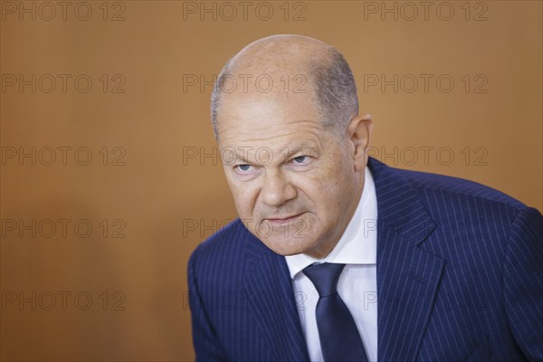 Olaf Scholz (SPD), Federal Chancellor, pictured at the start of a cabinet meeting in the Federal Chancellery. Berlin, 17.07.2024
