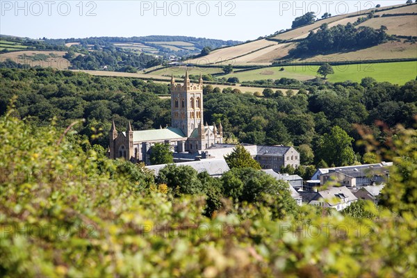 Benedictine monastery church of Buckfast Abbey, Buckfastleigh, Devon, England, United Kingdom, Europe