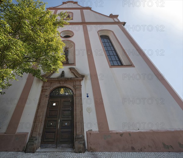 Parish church of St. John the Baptist, built in 1475 as a Gothic church, baroqueised from 1732 to 1755, Hiltpoltstein, Middle Franconia, Bavaria, Germany, Europe