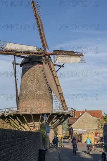 The Kriemhildmühle in Xanten, the only windmill on the Lower Rhine that is operated daily, North Rhine-Westphalia, Germany, Europe