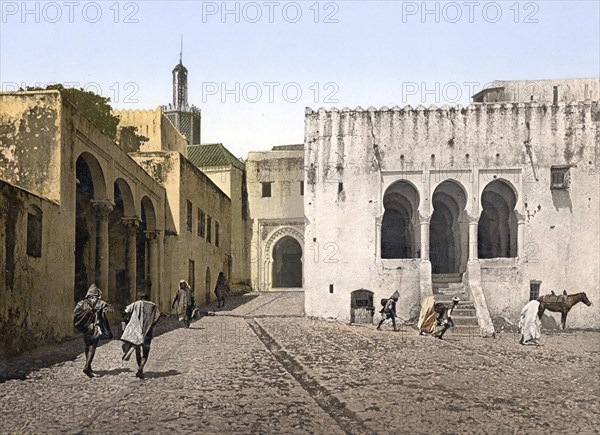 Palace of Justice in Tangier, Morocco, Historical, digitally restored reproduction from a 19th century original, Record date not stated, Africa
