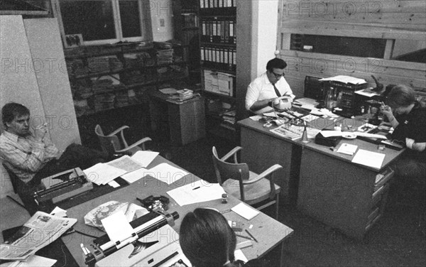 DEU, Germany, Dortmund: Personalities from politics, business and culture from the years 1965-71. Ruhr area. Work of the Extra Dienst editorial team ca. 1965, Europe