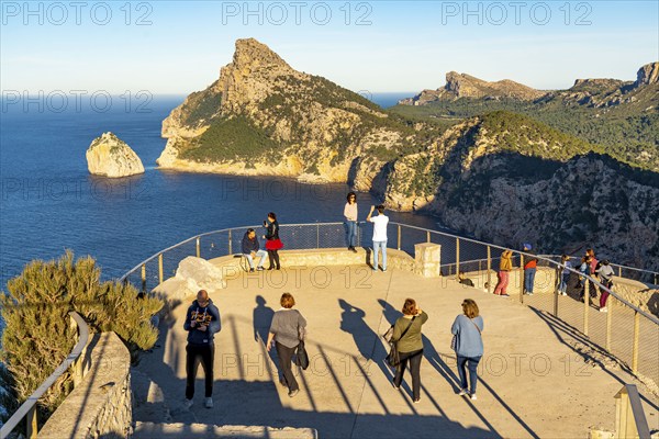 Northwest, Coast Es Colomer, Viewpoint, Rocks, Majorca, Balearic Islands, Spain, Europe