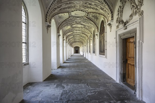 Cloister, Salem Castle, former imperial abbey, former monastery of the Cistercian order, Salem, Lake Constance, Lake Constance district, Baden-Württemberg, Germany, Europe