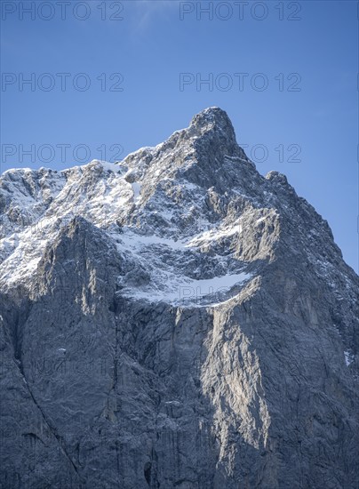 Rocky, steep summit of the Spritzkarspitze, Karwendel Mountains, Alpenpark Karwendel, Tyrol, Austria, Europe