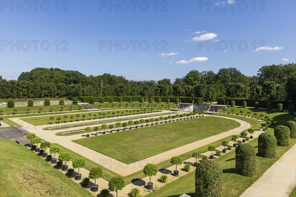 The Grosssedlitz Baroque Garden with the Friedrich Palace is located on a hill on the left bank of the Elbe to the south-east of Dresden in Grosssedlitz, which belongs to the town of Heidenau in the Free State of Saxony, Grosssedlitz Baroque Garden, Heidenau, Saxony, Germany, Europe