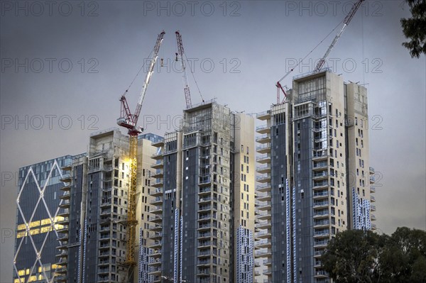 New construction of high-rise buildings in Tel Aviv
