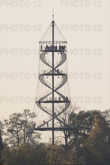 Killesberg Tower, visitors, Höhenpark Killesberg, Stuttgart, Baden-Württemberg, Germany, Europe
