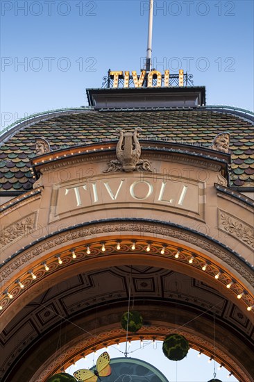 Entrance, Tivoli Amusement and Recreation Park, Copenhagen, Denmark, Europe