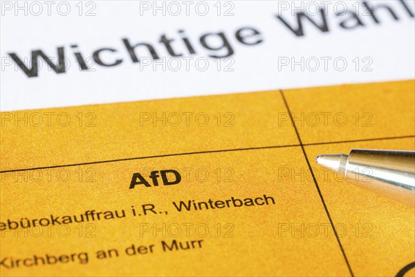 Ballot paper, ballot paper, election matter, AFD, regional election, district council election, municipal council election, biros