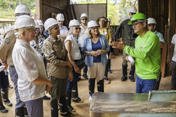 Svenja Schulze (SPD), Federal Minister for Economic Cooperation and Development, together with the Minister for International Development of Norway, Anne Beate Tvinnereim, and the Brazilian Minister for Environment and Climate, Marina Silva, visits the cooperative of the traditional local population, COOMFLONA, in the Tapajos National Forest. Tapajos National Forest, 19.07.2024. Photographed on behalf of the Federal Ministry for Economic Cooperation and Development