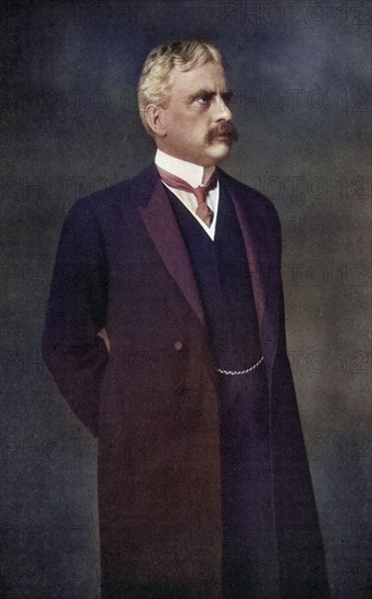 Sir Robert Laird Borden 1854 bis 1937 Premierminister von Kanada, Sir Robert Laird Borden 1854 to 1937 Prime Minister of Canada From the book The Year 1912 illustrated published London 1913, Historic, digitally restored reproduction from a 19th century original, Record date not stated