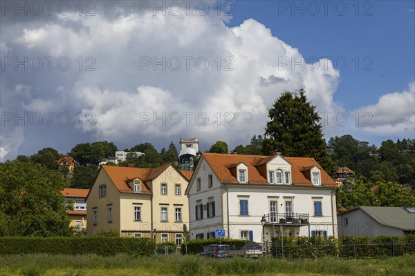 Historic residential buildings in Friedrich Wieck Straße, Dresden Loschwitz, Dresden, Saxony, Germany, Europe