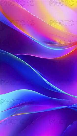 3d rendering of colorful abstract changing glass design, AI generated