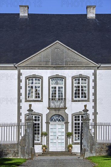 Château de Deulin, Château de Harlez, 18th century castle near Hotton, province of Luxembourg, Belgian Ardennes, Wallonia, Belgium, Europe