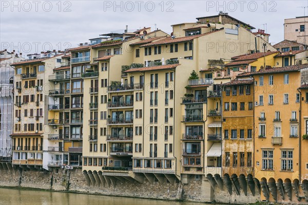 House facades, old town, Ponte Vecchio, architecture, historical, history, culture, city trip, tourism, attraction, sight, Florence, Italy, Europe