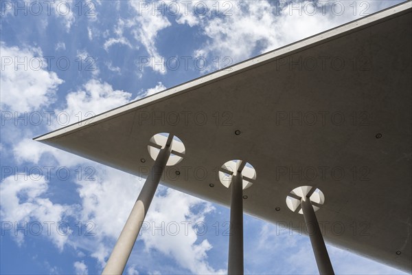 Modern architecture, canopy of the concert hall in Freiburg im Breisgau, Baden-Württemberg, Germany, Europe