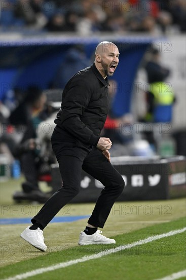 Coach Christian Ilzer TSG 1899 Hoffenheim on the sidelines Gesture Gesture PreZero Arena, Sinsheim, Baden-Württemberg, Germany, Europe