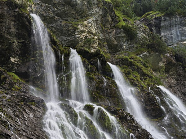 Cascades from the Jungibach Falls, Gental, Canton Bern, Switzerland, Europe