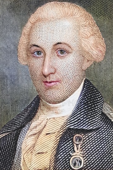 John Eager Howard, 1752-1827, American soldier and politician, Illustration from Gallery of Historical Portraits, published around 1880, Historical, digitally restored reproduction from a 19th century original, Record date not stated
