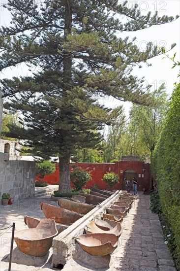 Traditional laundry in the Convento Santa Catalina nunnery, Arequipa, Arequipa province, Peru, South America