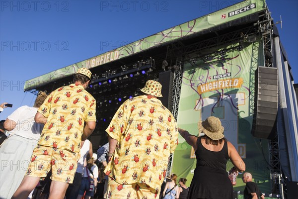 Festival visitors in front of the Green Stage at the Highfield Festival on Friday, Störmthaler See, 16/08/2024