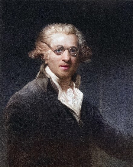 Sir Joshua Reynolds 1723-1792, English portrait painter and aesthetician, Historic, digitally restored reproduction from a 19th century original, Record date not stated