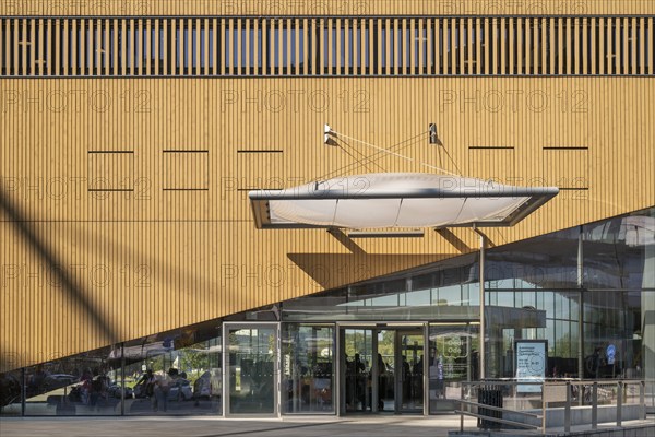 Entrance area, Oodi Central Library and Cultural Centre, design by ALA Architects, Helsinki, Finland, Europe