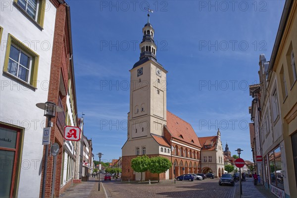 The town hall in the old town centre of Gardelegen. Hanseatic town of Gardelegen, Saxony-Anhalt, Germany, Europe