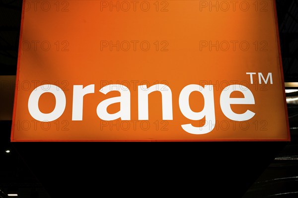 Orange Telecommunication, Logo at the exhibition stand, MWC Mobile World Congress 2024, Barcelona, Spain, Europe