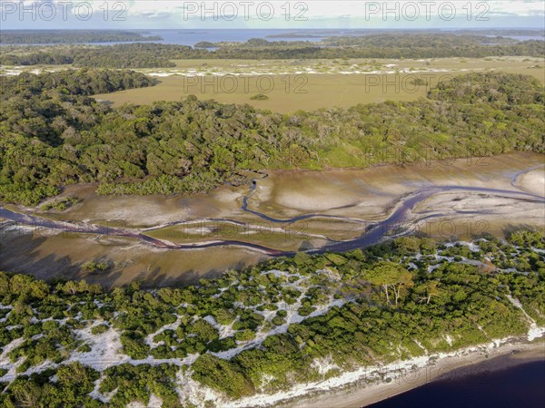 Loango National Park, Parc National de Loango, aerial view, Ogooué-Maritime Province, Gabon, Africa