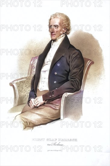 Ernst Christoph Josef, Count von Harrach zu Rohrau und Thannhausen, 1757-1838, Historical, digitally restored reproduction from a 19th century original, Record date not stated