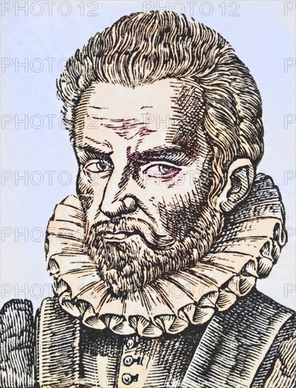 Robert Garnier, 1544 -1590, French tragedian. From Science and Literature in The Middle Ages by Paul Lacroix, published in London 1878, Historical, digitally restored reproduction from a 19th century original, Record date not stated