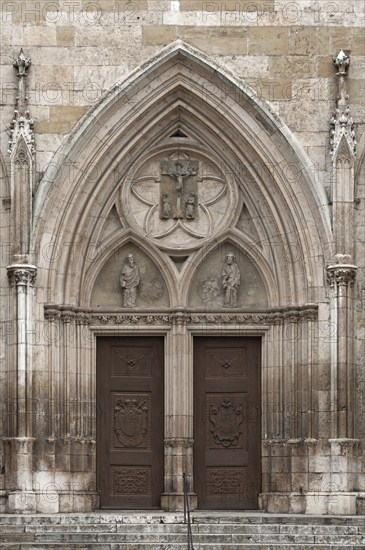 Side entrance portal, 1385-1415, Regensburg Cathedral of St Peter, start of construction 1273, Regensburg, Upper Palatinate, Bavaria, Germany, Europe