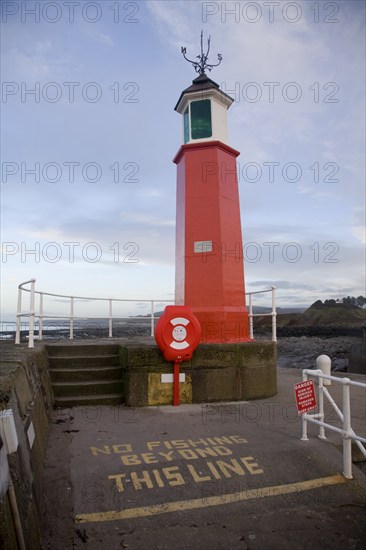 Victorian Harbour Lighthouse navigational aid, Watchet, Somerset, England, United Kingdom, Europe