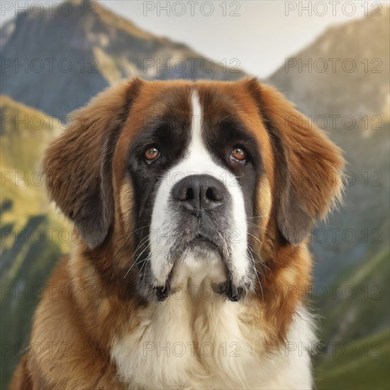 Pets, Dog, Saint Bernard, AI-generated, AI generated