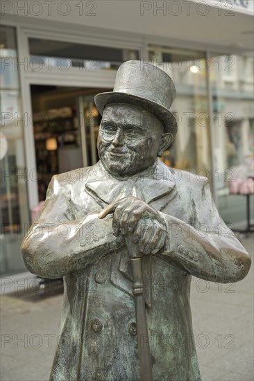 Franz Joseph Burda in the role of Andre, statue, Malergasse, Offenburg, Baden-Württemberg, Germany, Europe