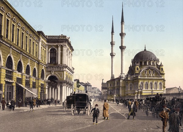 Place de Tophane, Constantinople, Turkey, Historical, digitally restored reproduction from a 19th century original, Record date not stated, Asia