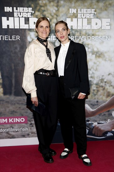 Fritzi Haberland and Sina Martens at the premiere of IN LIEBE, EURE HILDE at the cinema in Berlin's Kulturbrauerei, Berlin on 14 October 2024