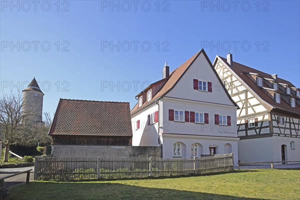 Former executioner's house and Hertle tower, Dinkelsbühl, Middle Franconia, Franconia, Bavaria, Germany, Europe