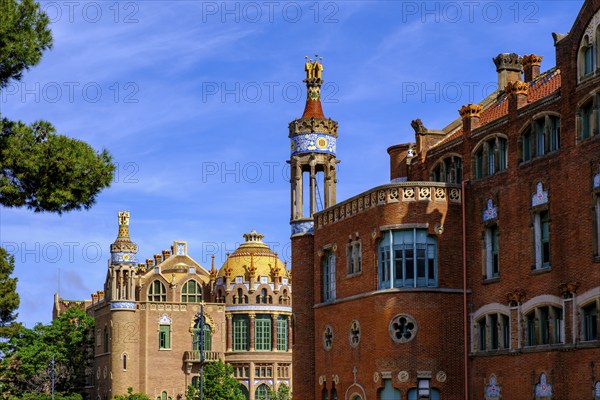 Historic clinic complex of the Hospital de la Santa Creu i Sant Pau, Barcelona, Catalonia, Spain, Europe