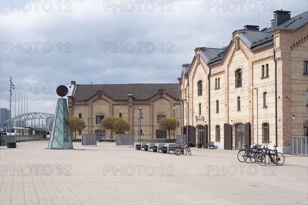 Renovated historic warehouses at the Central Market, part of the Unesco World Heritage, Riga, Latvia, Europe