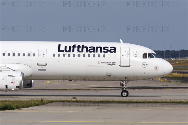 A Lufthansa Airbus A321 aircraft with the registration number D-AIDI at the airport in Frankfurt, Germany, Europe