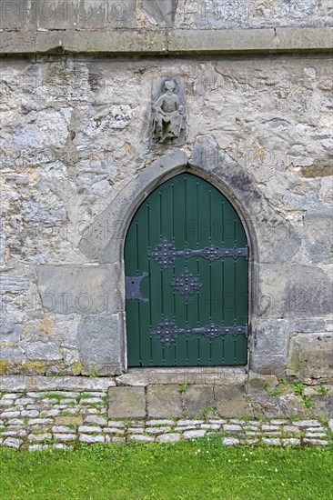 Side portal, former monastery church, church, Wittenburg, Elze, Lower Saxony, Germany, Europe