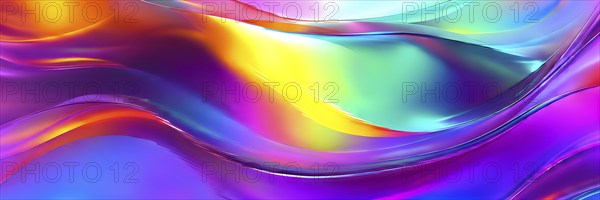 3d rendering of colorful abstract changing glass design, AI generated