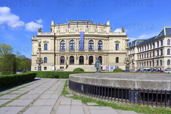 Rudolfinum neo renaissance building known as Prague Concert Hall, Jan Palach Square, Prague, Bohemia, Czech Republic, Europe