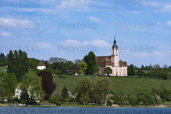 Picturesque view of the Birnau pilgrimage church, Baden-Württemberg, Germany, Europe