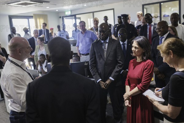 Annalena Bärbock (Alliance 90/The Greens), Federal Foreign Minister, photographed during a visit to the Bus Rapid Transit (BRT) local transport system in Dakar, 15 July 2024