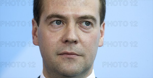 Berlin, DEU, 05.06.2008, Russian President Dmitry Medvedev attends a news conference in Berlin, Russian President Dmitry Medvedev, Berlin, Germany, Europe